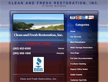 Tablet Screenshot of cleanfreshrestoration.com